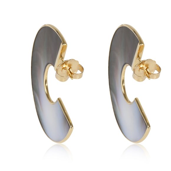 Ippolita Polished Rock Candy Shell Slices Hoop Earring in 18K Yellow Gold - Picture 3 of 4